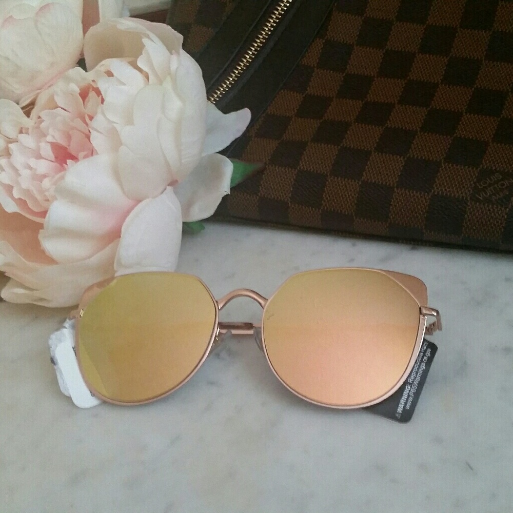 French Connection Rose Gold Cateye Sunglasses